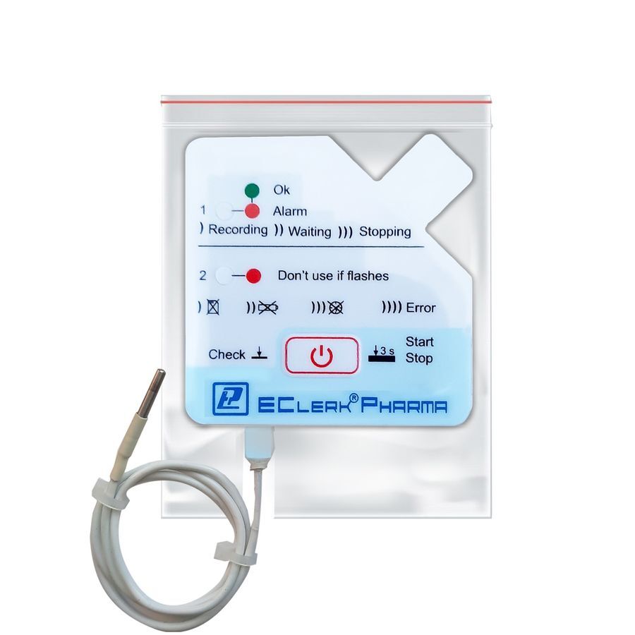 Логгеры Рэлсиб НПП EClerk-Pharma-USB-I-e Терморегистратор автономный с функцией термоиндикатора (С поверкой)