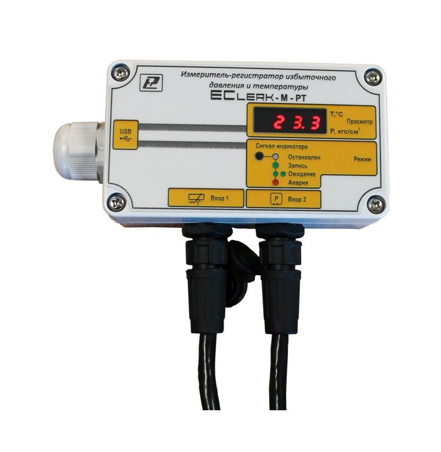 Логгеры Рэлсиб НПП EClerk-M-01-PT-HP Измеритель-регистратор избыточного давления и температуры (без индикатора) (Без пов