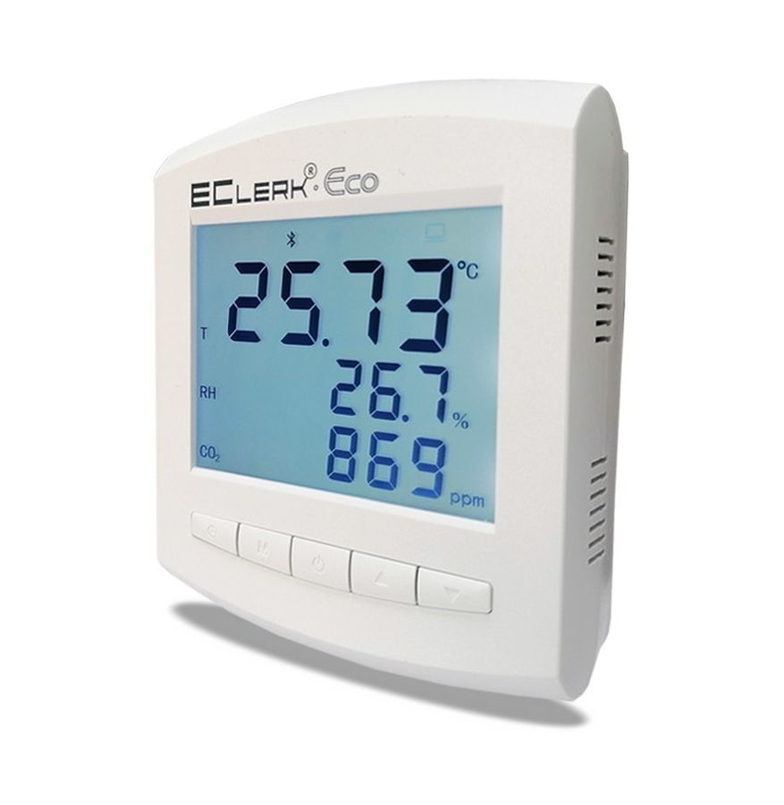 Термогигрометры Рэлсиб НПП EClerk-Eco-RHTC-0-0-R Измеритель-регулятор температуры, влажности и концентрации CO2