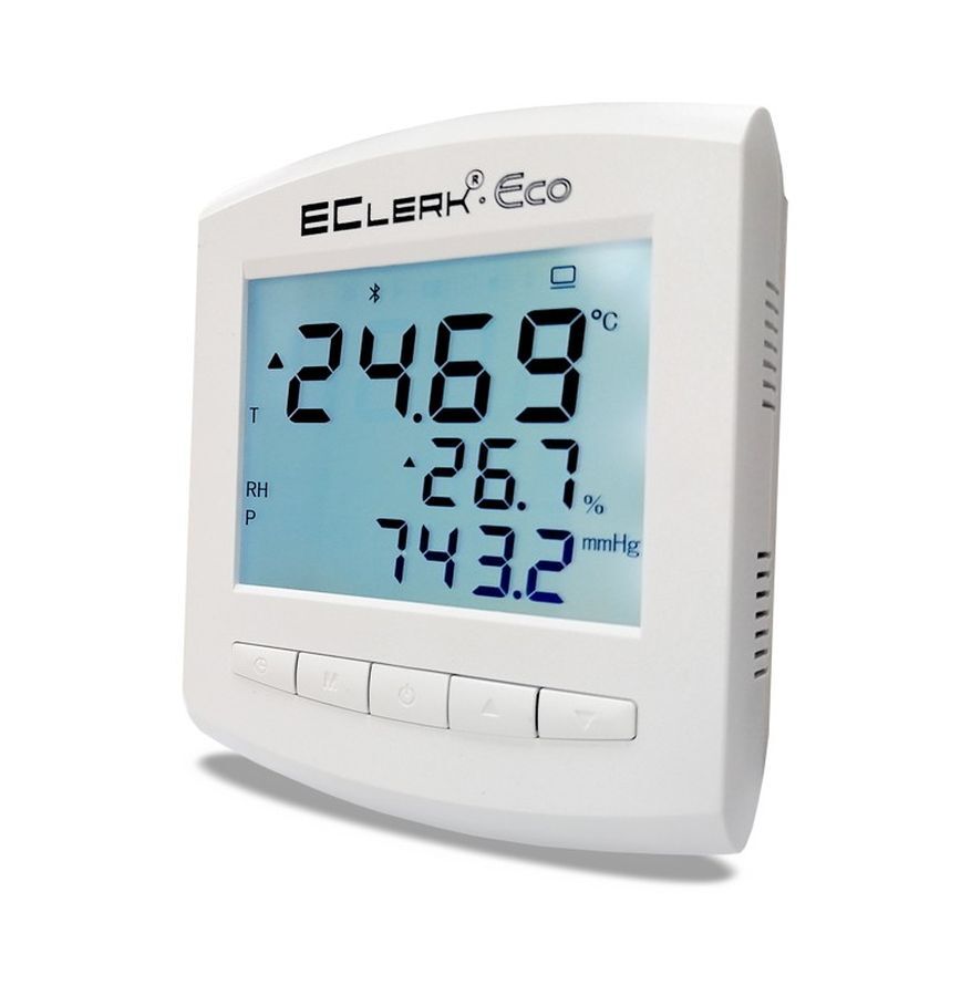 Термогигрометры Рэлсиб НПП EClerk-Eco-RHTP-0-0-0 Измеритель-сигнализатор температуры, влажности и абс.давления