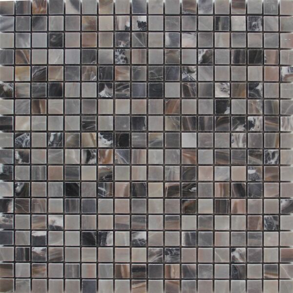 Керамическая плитка Керамин Premium Marble Чистые цвета Louis Grey Polished Мозаика 1,5x1,5 29,7x29,7