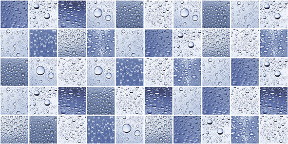 Керамическая плитка Керамин Ceramica Classic Waterlife Ультрамарин синий Мозаика стандарт 10-31-65-276 25х50