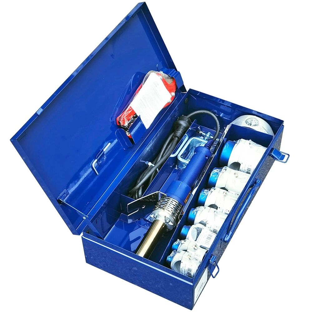 Аппарат для сварки полипропиленовых труб (D04105) DYTRON Set P-4a 650W TW PROFI blue (16-63, 100)