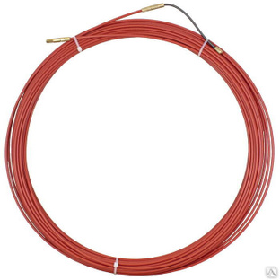 Протяжка кабельная (мини УЗК в бухте) RUICHI, стеклопруток, 3.5 мм х 100 м, красная 