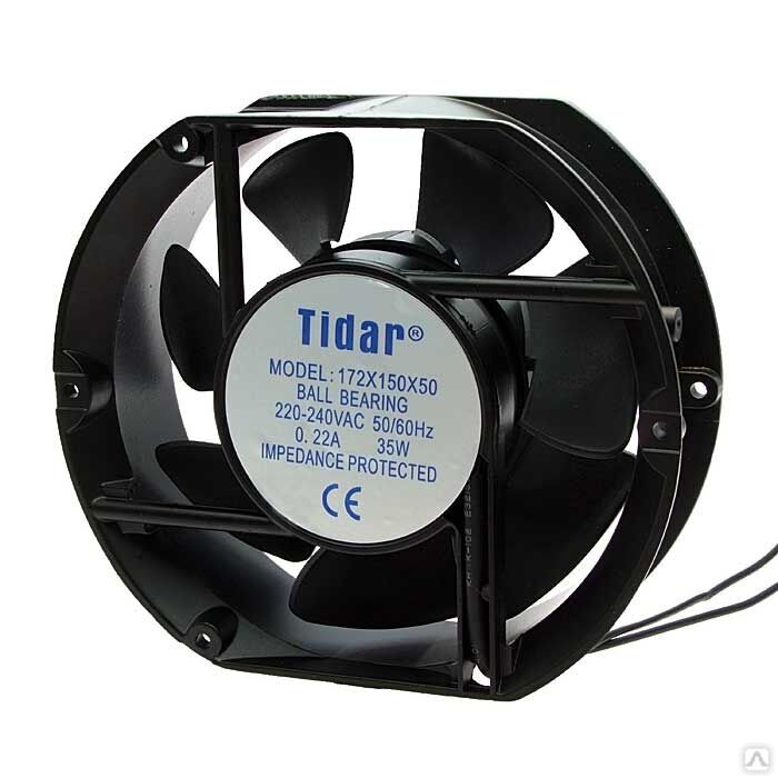 Вентилятор осевой AC TIDAR с подшипником качения, RQA, 172x150x50HBL, 220 В