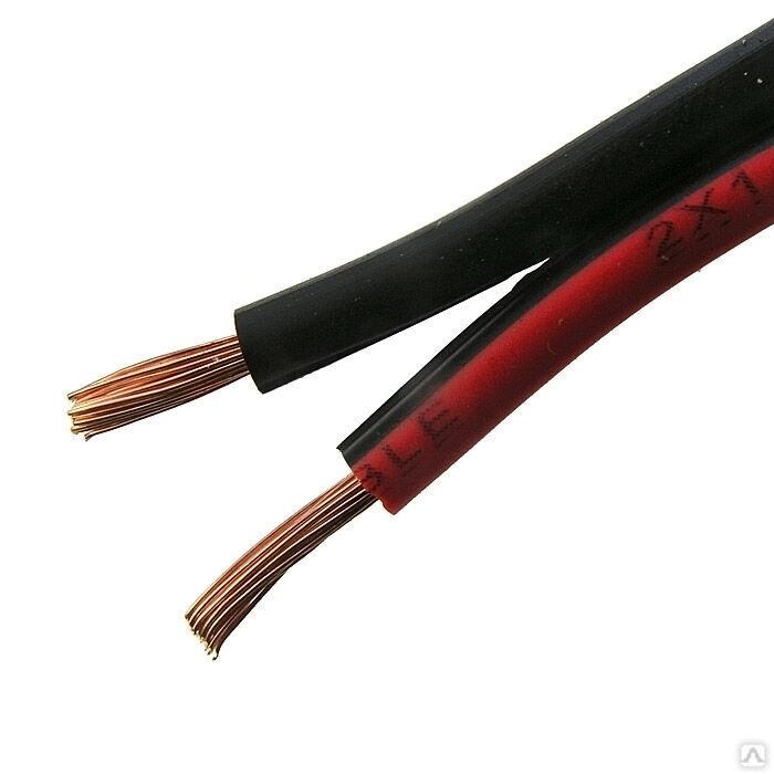 Акустический кабель RUICHI, 2x1.00 мм, CU+CCA, красно-черный