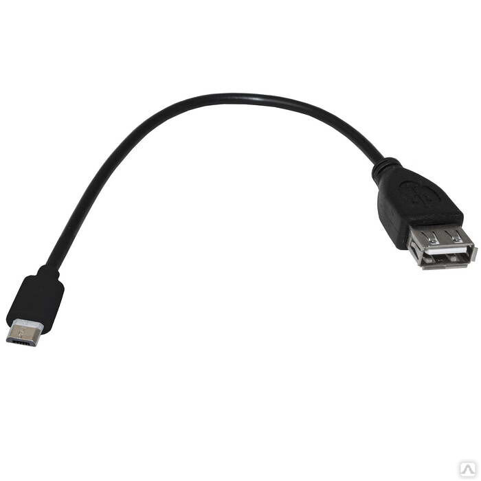 Компьютерный шнур RUICHI USB 2.0 A (f) -micro USB B (m) B 0.2 м