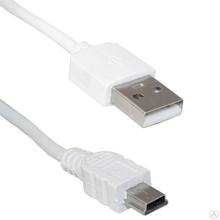 Компьютерный шнур RUICHI USB 2.0 A (m) -mini USB B (m), 1.8 м, белый