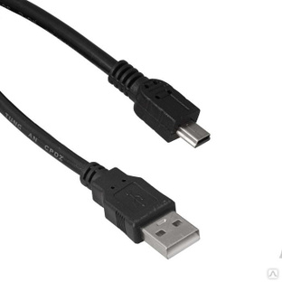 Компьютерный шнур RUICHI USB 2.0 A (m) -mini USB B (m), 1.8 м, чёрный 