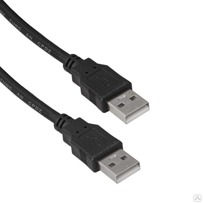 Компьютерный шнур RUICHI USB 2.0 A (m) -USB A (m), 1.8 м, чёрный