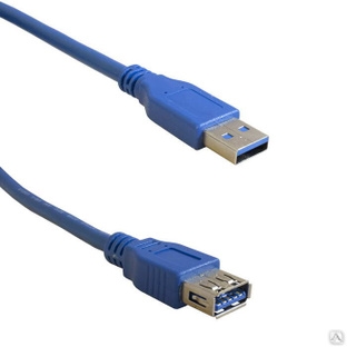 Компьютерный шнур RUICHI USB 3.0 A (m) -USB A (f), 1.8 м, чёрный 