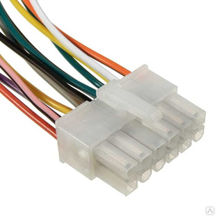 Межплатный кабель питания (вилка) типа Mini-Fit RUICHI 2x6, AWG20, 0,3 м 