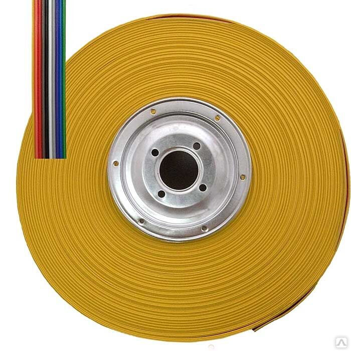 Кабель ленточный 10-проводный Ruichi, шаг 1,27 мм, сечение 28 AWG, жила CU, изоляция PVC, цвет мультиколор