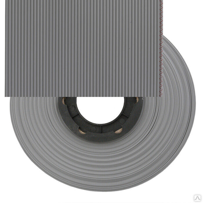 Кабель ленточный 50-проводный RUICHI, шаг 1,27 мм, сечение 28 AWG, жила CU, изоляция PVC, цвет серый