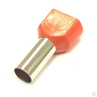 Наконечник штыревой втулочный изолированный RUICHI DTE10014, 4.5x14 мм, 2х10.0 мм2, красный
