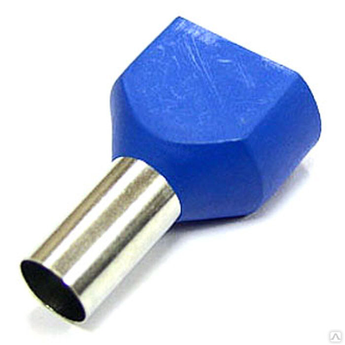 Наконечник штыревой втулочный изолированный RUICHI DTE16014, 5.8x14 мм,, 2х16.0 мм2, синий
