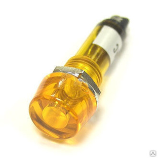 Лампочка неоновая в корпусе RUICHI N-804-Y, 220 В, желтая 