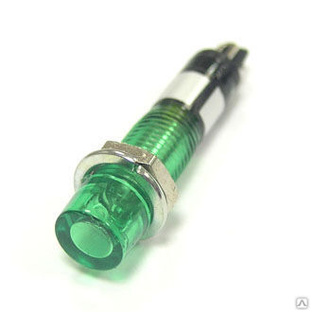 Лампочка неоновая в корпусе RUICHI N-814-G, 220 В, зеленая 