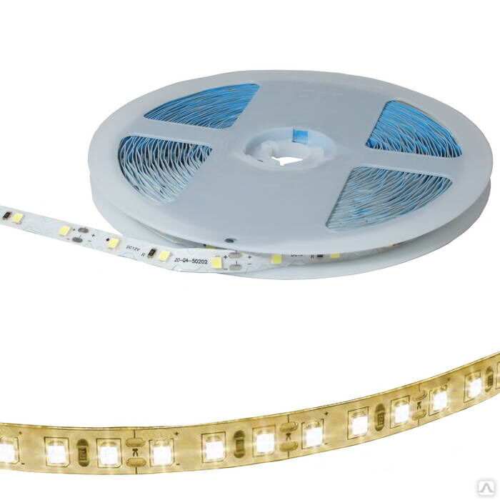 Светодиодная лента RUICHI, S-2835 300 LED, IP65, 12 В, цвет белый холодный, длина 5 м