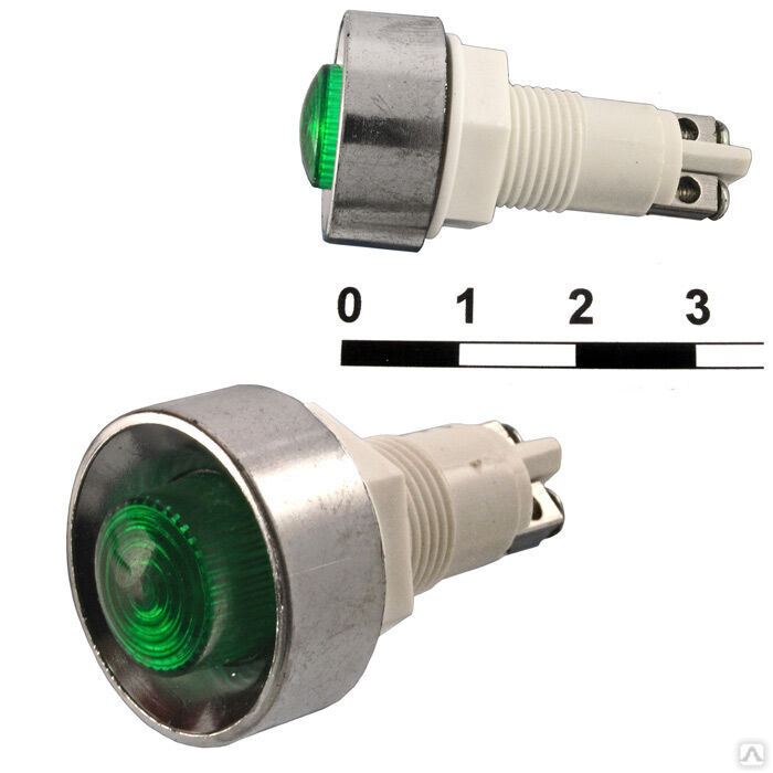 Светодиод в корпусе RUICHI L-836-G, 24 В, диаметр 13 мм, зеленый