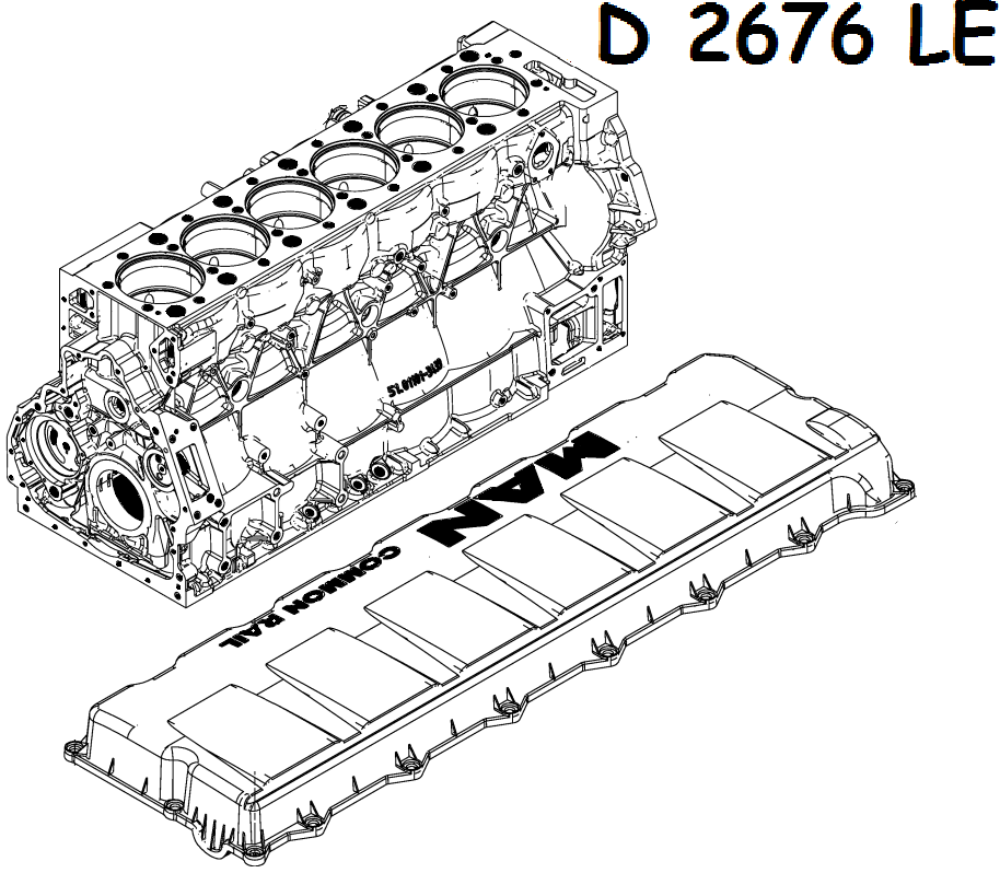 Блок двигателя Ман D2676LE