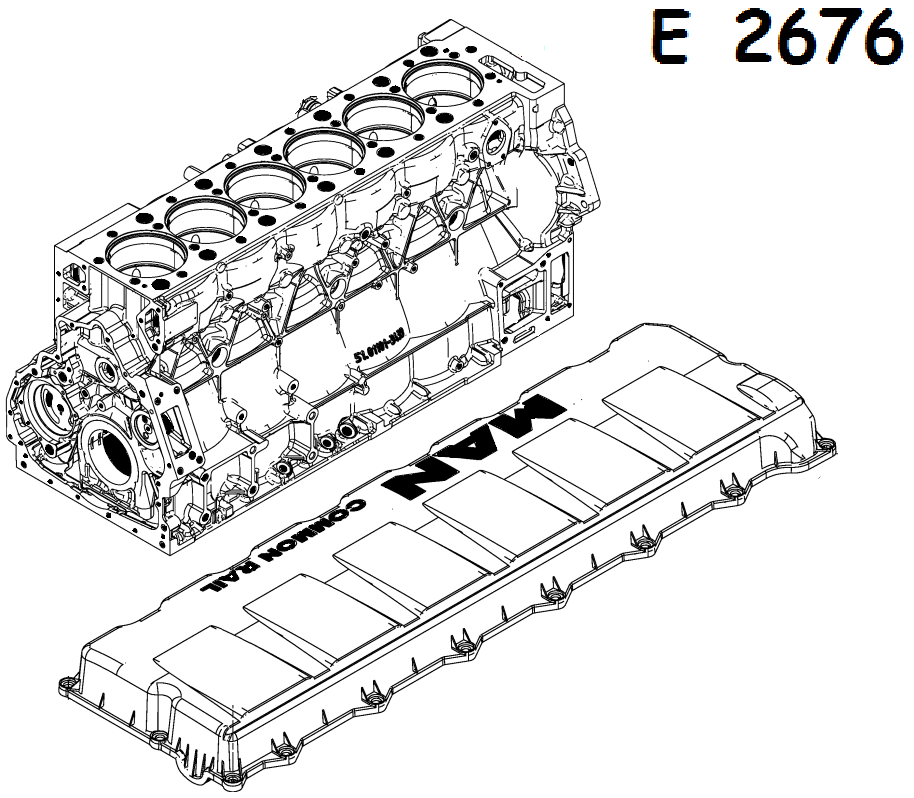 Блок двигателя Ман E2676E202, E2676E202