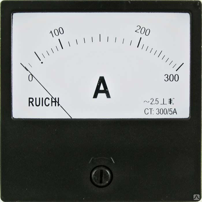Амперметр переменного тока аналоговый RUICHI Ц42300, 300/5 А, 50 Гц