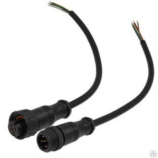 Разъем герметичный кабельный штекер-гнездо Ruichi BLHK16-5PB, 5 контактов, IP67, 5 А, 250 В, черные 