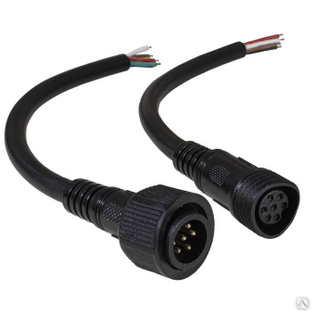 Разъемы герметичные кабельные (штекер-гнездо) RUICHI BLHK20-7PB, 7 контактов, IP67, 5 А, 250 В, черные 