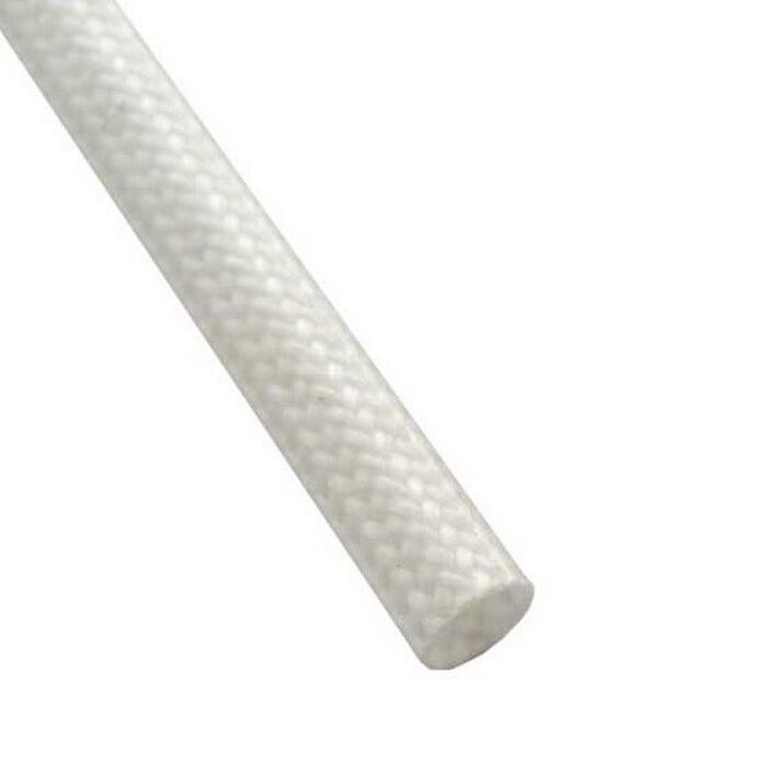 Трубка силиконовая электроизоляционная армированная стекловолокном RUICHI серии ТКСП, 3.0 мм, 1500 В, -30…+200 °С, белая
