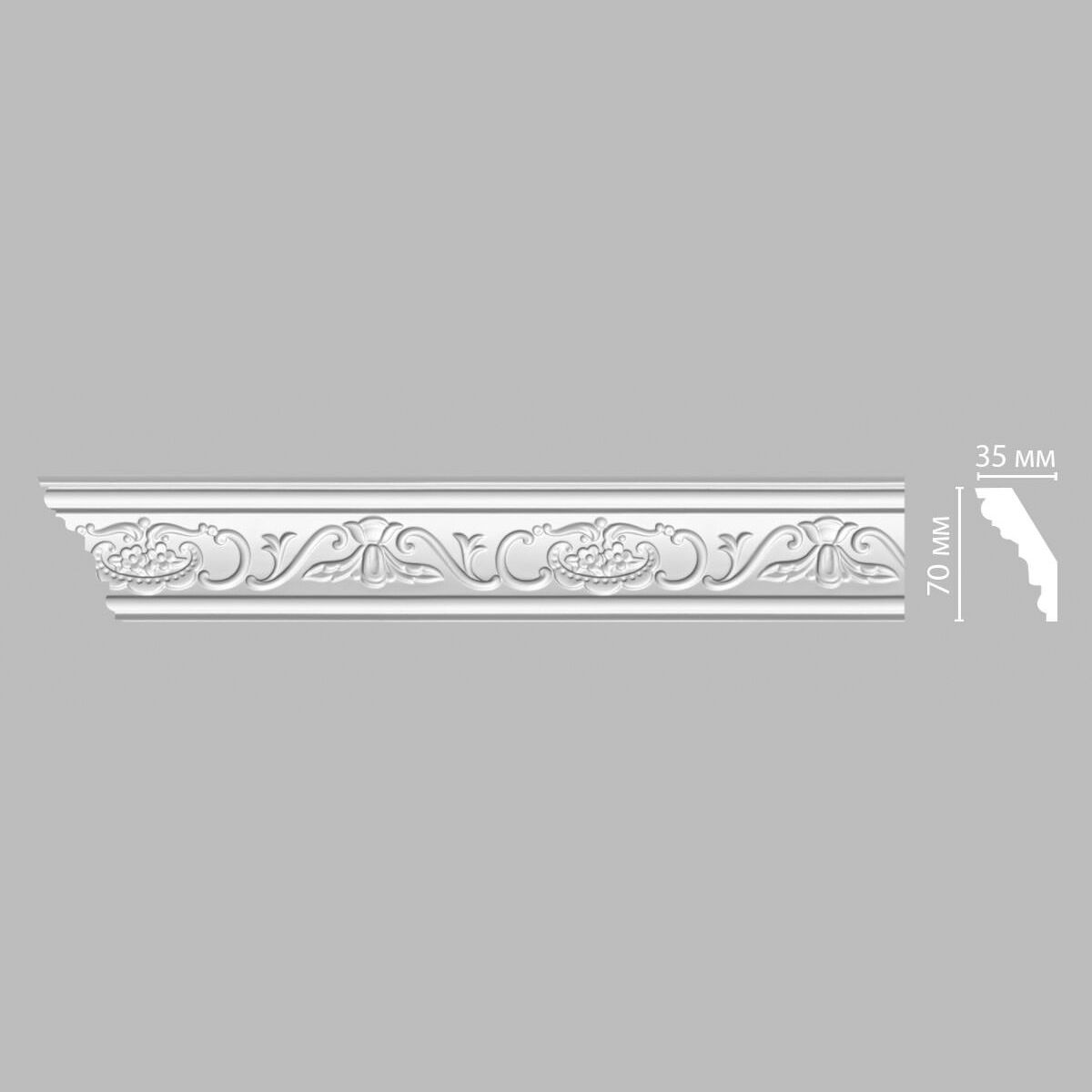 Плинтус потолочный с рисунком DECOMASTER DT9 (70*35*2400мм)