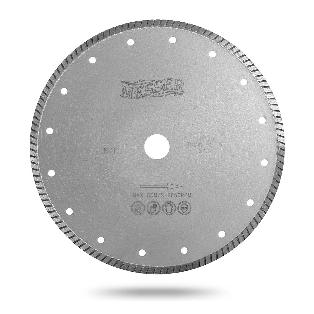 Алмазный турбо диск Messer B/L. Диаметр 230 мм. MESSER