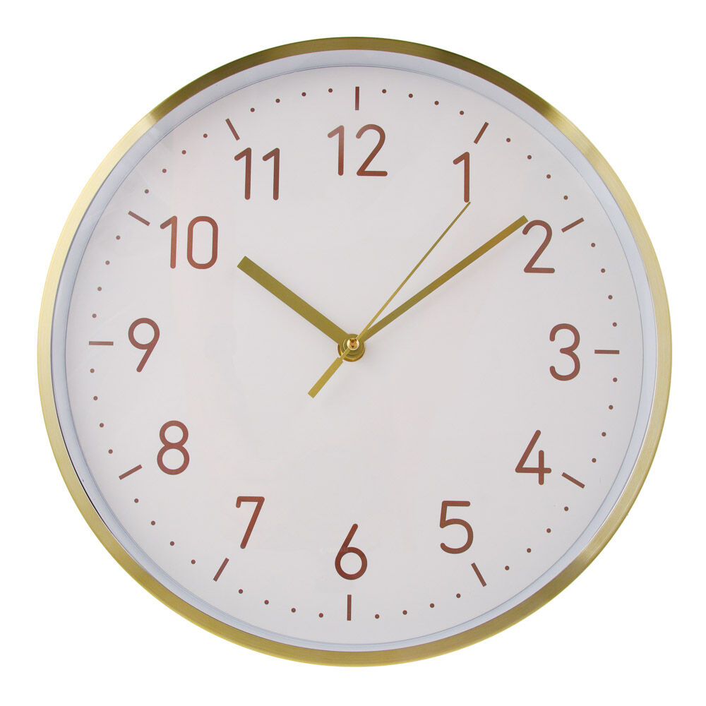 LADECOR CHRONO Часы настенные круглые, металл, d30 см, 1xAA, цвет белый, арт.06-33 1