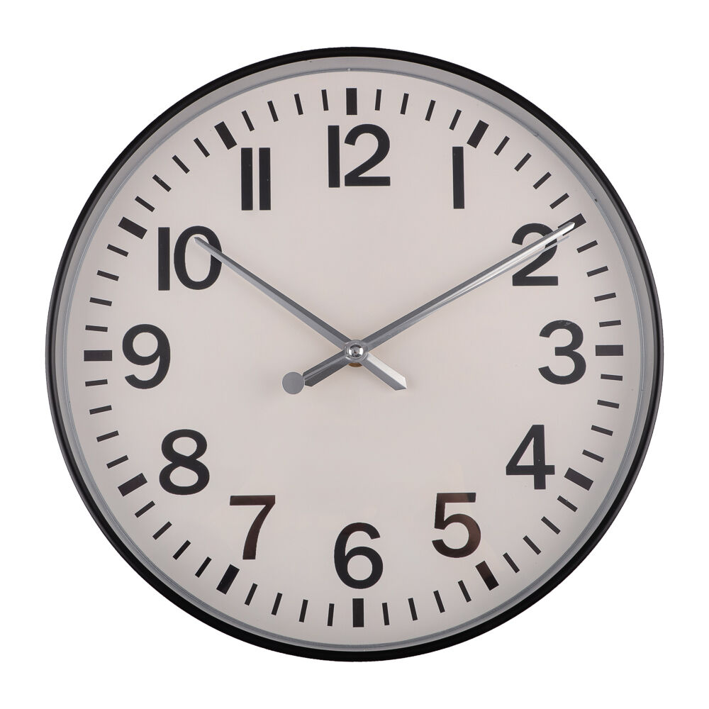 Часы настенные круглые, пластик, d30 см, цвет серебряный, арт08-17 1