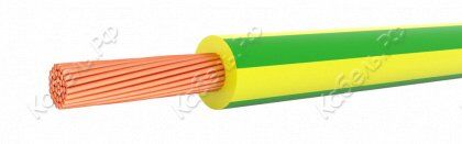 Провод ПуГПнг(A)-HF 10 зелено-желтый