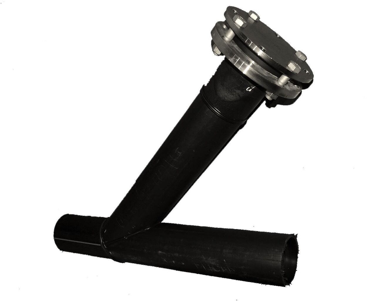 Ревизия канализационная ПНД 250 мм 45 гр ПЭ100 SDR 17 фланцевая для напорных труб