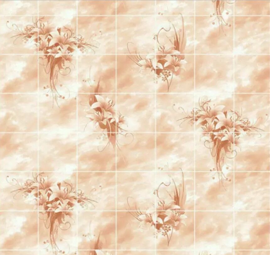Панель листовая ХДФ АКВАТОН Букет цветов Терракота 1220*2440 мм