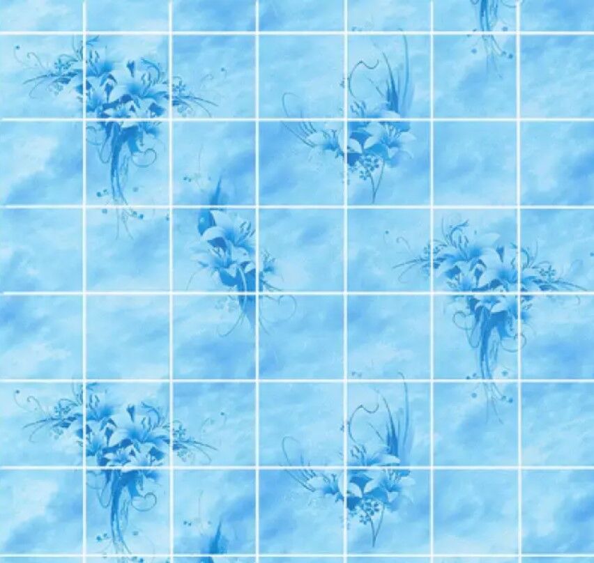 Панель листовая ХДФ АКВАТОН Букет цветов Голубой 1220*2440 мм