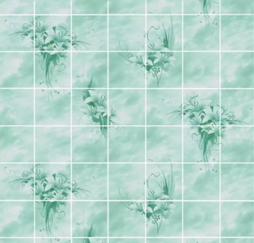 Панель листовая ХДФ АКВАТОН Букет цветов Изумруд 1220*2440 мм