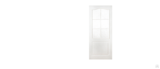 Грунтованное полотно двери со стеклом Терри Classique Белое 900*2000 мм 