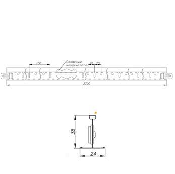 Подвесная система Албес ЕВРО белый матовый 24*29 мм - длина 3,7 м