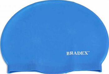Шапочка для плавания Bradex силиконовая, синяя SF 0328 силиконовая синяя SF 0328