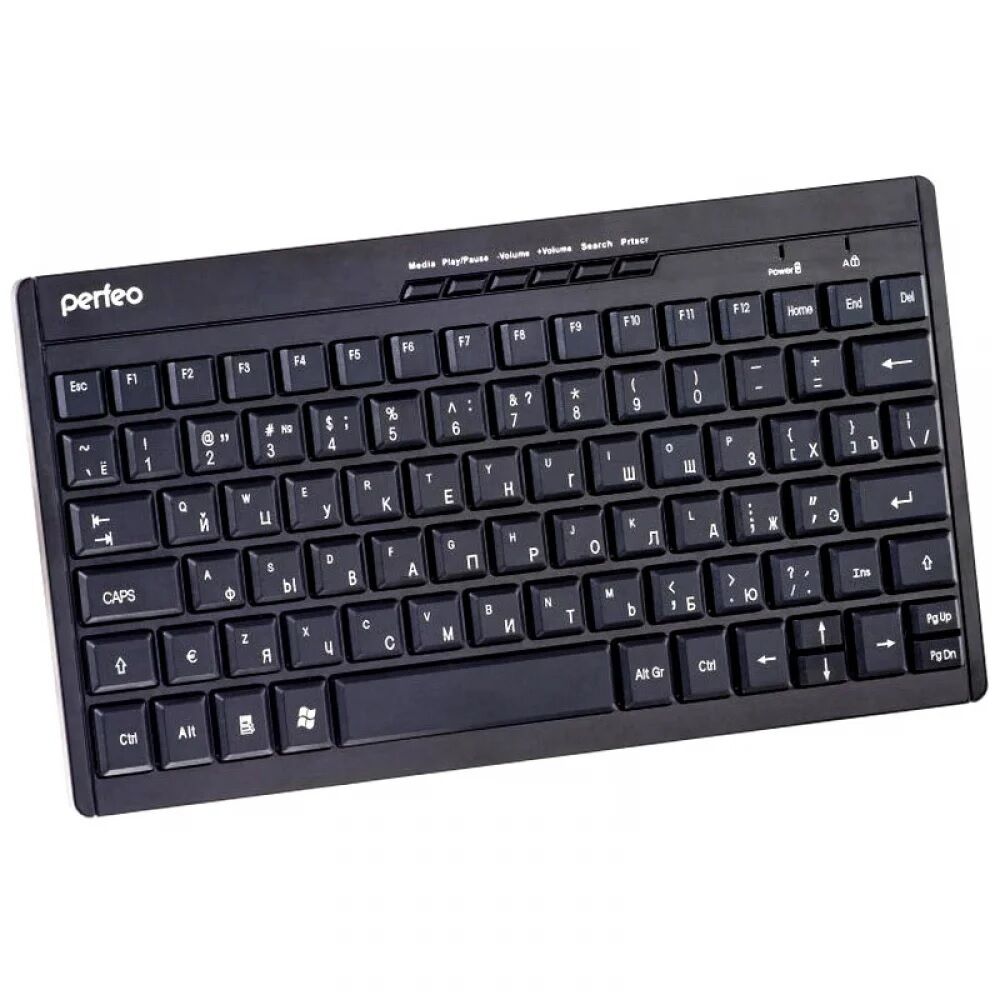Клавиатура беспроводная COMPACT Multimedia, USB, чёрная (PF-8006) Perfeo 2