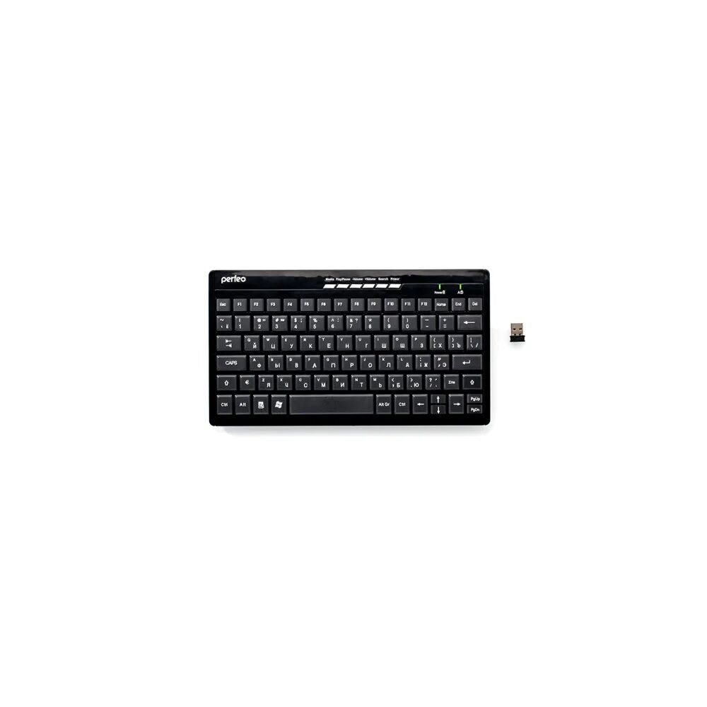 Клавиатура беспроводная COMPACT Multimedia, USB, чёрная (PF-8006) Perfeo 7