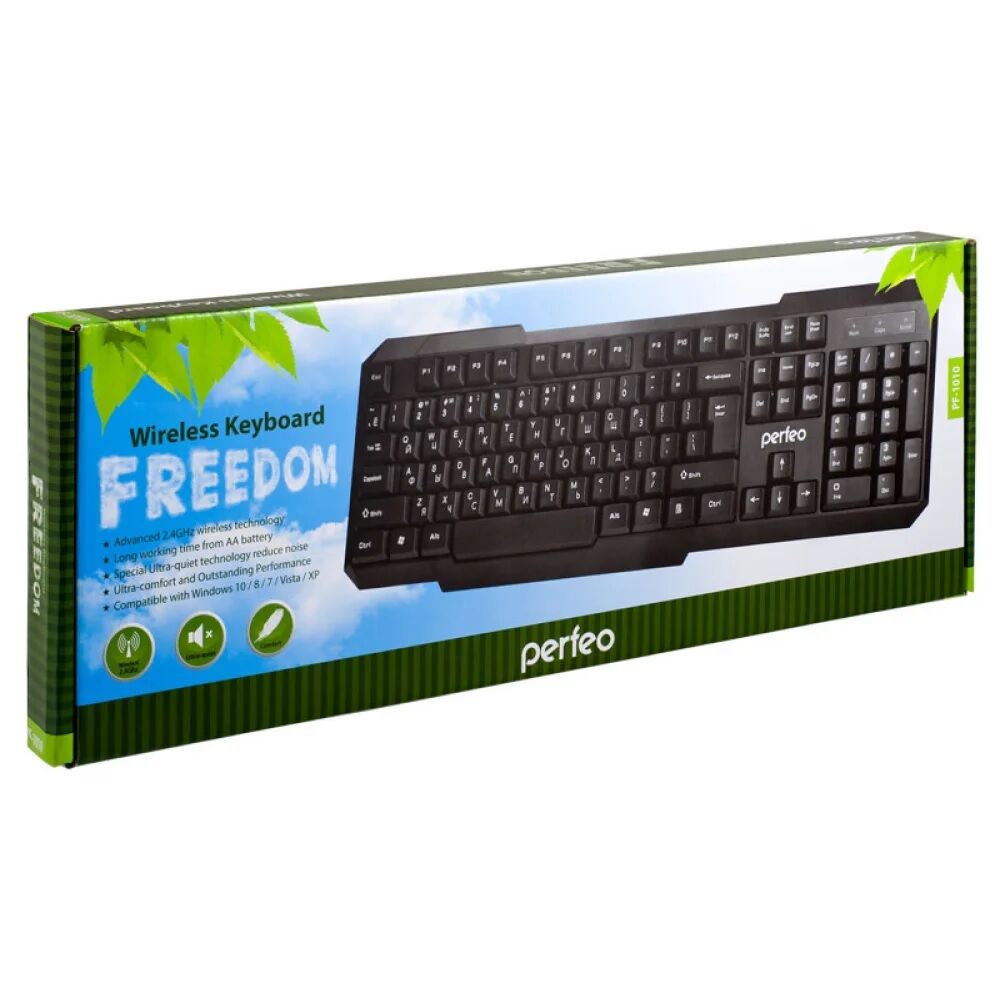 Клавиатура беспроводная FREEDOM, USB, чёрная (PF-1010) Perfeo 2