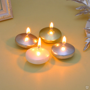 LADECOR Набор перламутровых свечей в виде шара 20 гр, 6 штук, 4 цвета #1