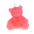 LADECOR Свеча ароматическая, формовая, в виде мишки, парафин, аромат - фрезия, 7 см, розовый #1