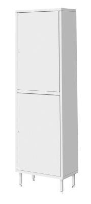 Шкаф металлический двухсекционный, одностворчатый ШМ-03-МСК (верх – металл, низ – металл)(код МСК-645.01)