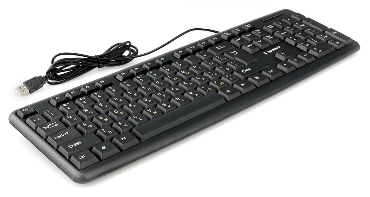 Клавиатура Gembird KB-8320U-BL, мембранная, 104 клавиши, кабель 1.5м, черная 2