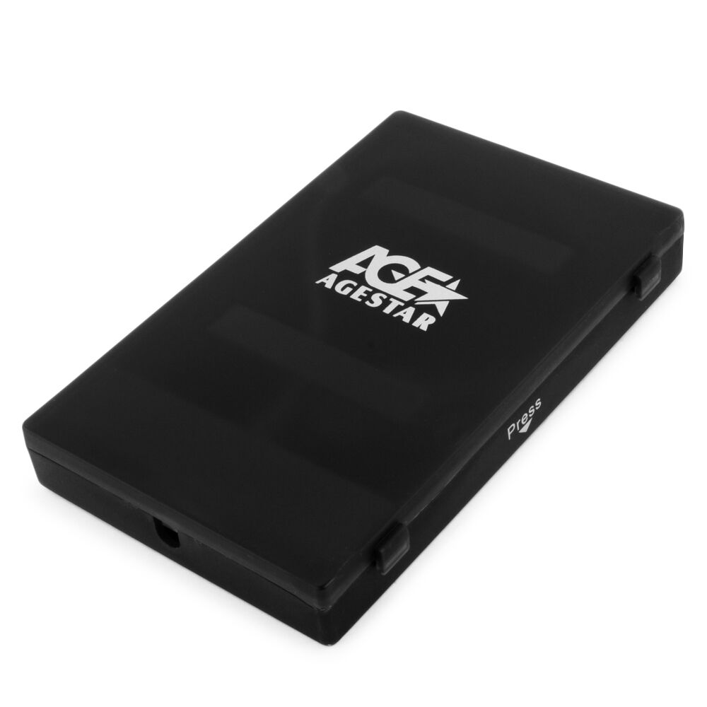 USB 2.0 Внешний корпус 2.5" SATA HDD/SSD AgeStar SUBCP1 (BLACK) USB2.0, пластик, черный, безвинтовая конструкция 1